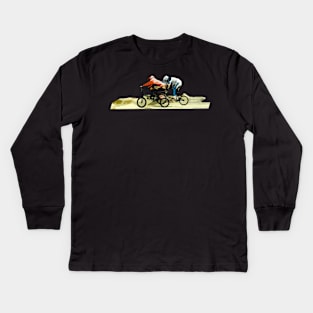 bmx race Kids Long Sleeve T-Shirt